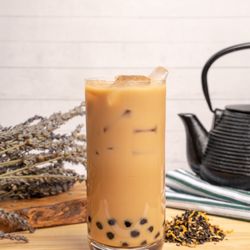 Hygge Boba Tea and Smoothies - Vanilla Chai Milk Tea made with whole, loose leaf tea and non-dairy creamer