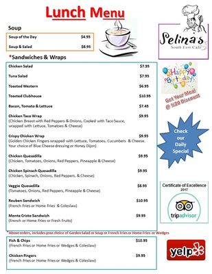Menu photo 2 South East Cafe Sarnia, ON Menu photo 2 South East Cafe Sarnia, ON