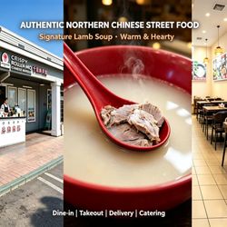 Crispy Rougamo - Our signature lamb soup. Rich, hearty broth with tender lamb slices. Authentic Northern‑Chinese comfort food. Dine‑in, takeout, delivery & c