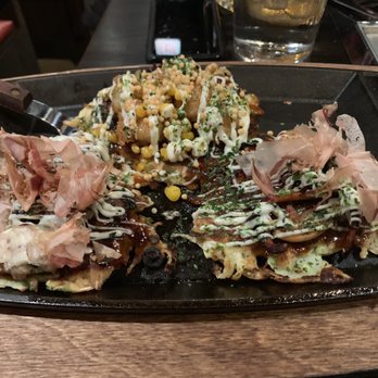 Gaijin - Hiroshima okonomiyaki sampler: shrimp, pork & octopus - Japanese Near Me - Chicago, Illinois