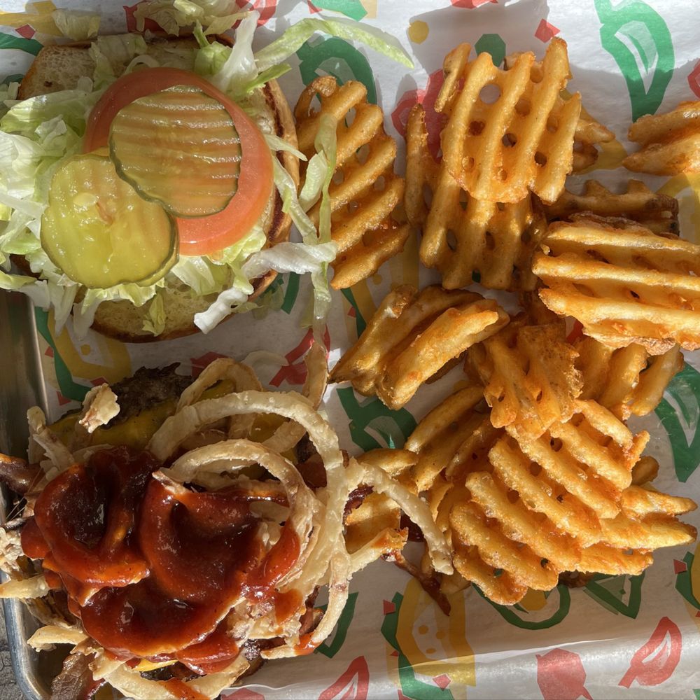 Indy's Burger Joint - BBQ burger with waffle fries - Burgers Near Me - Brownsburg, Indiana Indy's Burger Joint - BBQ burger with waffle fries - Burgers Near Me - Brownsburg, Indiana