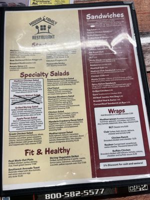 Menu photo 4 Madison Family Restaurant Madison, OH