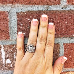 Amherst Nails - My French manicure. Tips with gel paint.