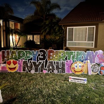 Yard Sign For You - Our Multi-Colored Happy Birthday Sign - Signmaking Near Me Yard Sign For You - Our Multi-Colored Happy Birthday Sign - Signmaking Near Me