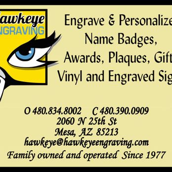 Hawkeye Engraving & Plastics - Trophy Shops Near Me - Mesa, Arizona Hawkeye Engraving & Plastics - Trophy Shops Near Me - Mesa, Arizona