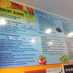 the menu of the restaurant