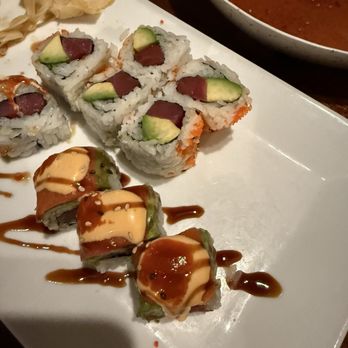 Lucky AF - Christmas roll at the top and Green Lantern at the bottom - Asian Fusion Near Me - Richmond, Virginia Lucky AF - Christmas roll at the top and Green Lantern at the bottom - Asian Fusion Near Me - Richmond, Virginia