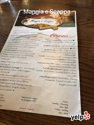 Menu photo 1 Mangia e Scappa Langley, BC