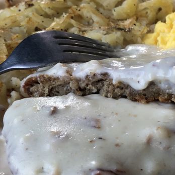 Lisa's Coffee Shop - Chicken Fried Steak (sliced open) - Breakfast & Brunch Near Me - Covina, California Lisa's Coffee Shop - Chicken Fried Steak (sliced open) - Breakfast & Brunch Near Me - Covina, California