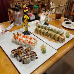 Chiu's Sushi - Crystal roll, teriyaki chicken roll, sweet potato roll