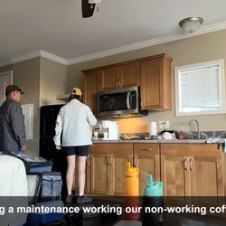 Goulding's Lodge - Monument Valley - Showing maintenance that our coffee pot does not work