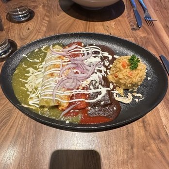 Cantina Frida - Enchiladas Trio - New Mexican Cuisine Near Me - Beverly Hills, California