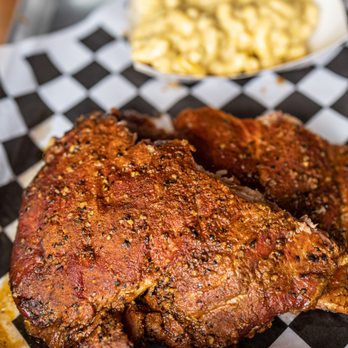 Backdraft Barbeque - 1/2 Rack of Ribs Plate w/ Mac  Cheese ($17.24) - Barbeque Near Me - Roswell, New Mexico