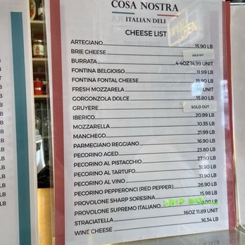Cosa Nostra - Menu - Sandwiches Near Me - Clermont, Florida