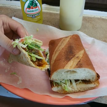 Taco Hondumex - Taco Bus - Pastor Taco and a Steak Torta. Eat it with that green salsa back there and you are in heaven - Mexican Near Me - Denison, Texas Taco Hondumex - Taco Bus - Pastor Taco and a Steak Torta. Eat it with that green salsa back there and you are in heaven - Mexican Near Me - Denison, Texas