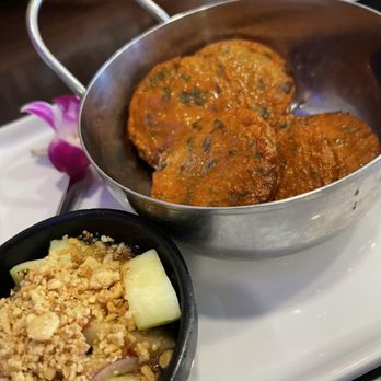 Thailicious Authentic Thai & Vegan - Fish Cakes with a Peanut dip! - Thai Near Me - Henderson, Nevada Thailicious Authentic Thai & Vegan - Fish Cakes with a Peanut dip! - Thai Near Me - Henderson, Nevada