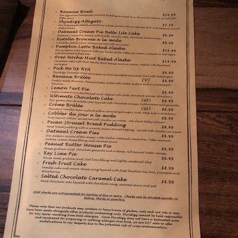 Shyndigz - Menu - Desserts Near Me - Richmond, Virginia