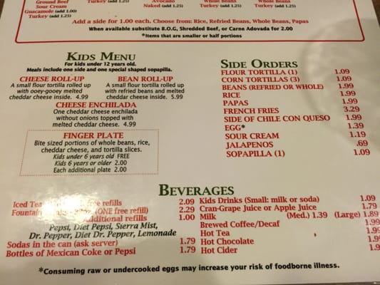 Menu photo 7 La Salita Restaurant Albuquerque, NM