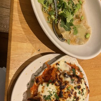 True Food Kitchen - Edamame dumplings and spaghetti squash - New American Near Me - Chicago, Illinois True Food Kitchen - Edamame dumplings and spaghetti squash - New American Near Me - Chicago, Illinois
