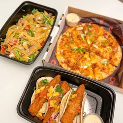 O2's - Fish Tacos, 10" Perogy Pizza, O2s Signature Salad