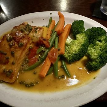 Vignetos Italian Grill - Salmon cooked piccata style - Italian Near Me - Plantation, Florida Vignetos Italian Grill - Salmon cooked piccata style - Italian Near Me - Plantation, Florida