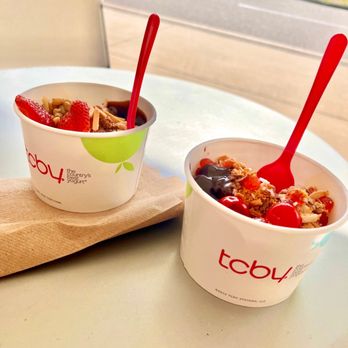 TCBY James Island - two bowls of yogurt on a table - Ice Cream & Frozen Yogurt Near Me - Charleston, South Carolina TCBY James Island - two bowls of yogurt on a table - Ice Cream & Frozen Yogurt Near Me - Charleston, South Carolina