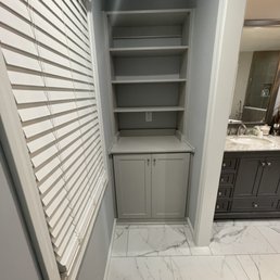 Water closet built-in...an afterthought once we were so pleased with the main closet.