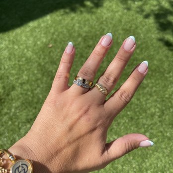 Naild It London - Light blue French Tip - Nail Salons Near Me - Glendale, California