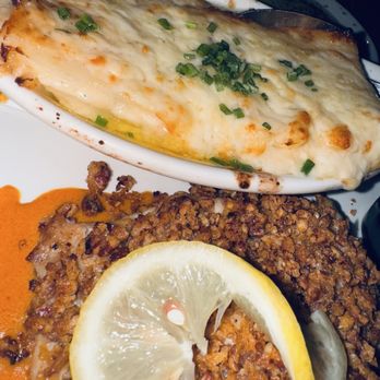 Salt Rock Grill - Pecan crusted grouper - New American Near Me - Indian Shores, Florida Salt Rock Grill - Pecan crusted grouper - New American Near Me - Indian Shores, Florida