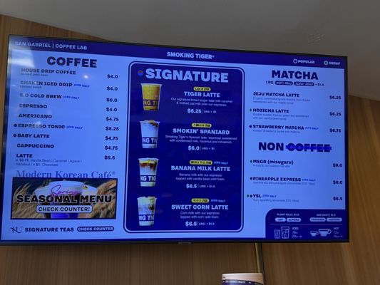 Menu photo 1 Smoking Tiger Coffee Lab San Gabriel, CA Menu photo 1 Smoking Tiger Coffee Lab San Gabriel, CA