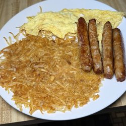 Yankee Diner - Scrambled eggs, hash browns, sausage