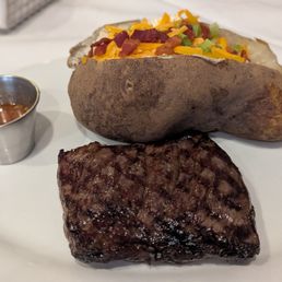 Churrasco with loaded potato
