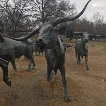 Pioneer Plaza Cattle Drive - Longhorn bronze sculptures - Local Flavor Near Me - Dallas, Texas Pioneer Plaza Cattle Drive - Longhorn bronze sculptures - Local Flavor Near Me - Dallas, Texas