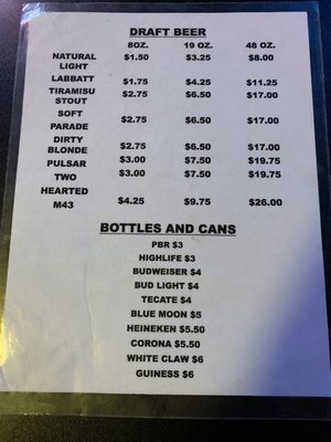 Menu photo 1 Eightball Saloon Ann Arbor, MI