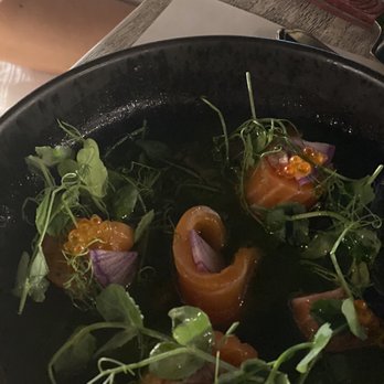 Small Barn - Trout in sweet pea aguachile sauce - New American Near Me - Temecula, California