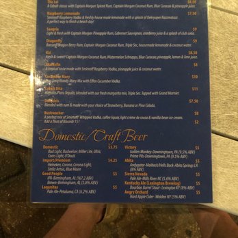 Cobalt - Drink side menu. - Seafood Near Me - Orange Beach, Alabama
