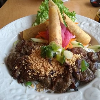 The Noodle House - Grilled beef and spring rolls vermicelli. $13. - Vietnamese Near Me - Ottawa, Ontario The Noodle House - Grilled beef and spring rolls vermicelli. $13. - Vietnamese Near Me - Ottawa, Ontario