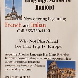 Language School of Hanford - The Eiffel tower and The famous Colosseum are icons of recognition for France and Italy