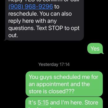 European Wax Center - Confirmation of appt...then they closed. - Waxing Near Me - Flemington, New Jersey