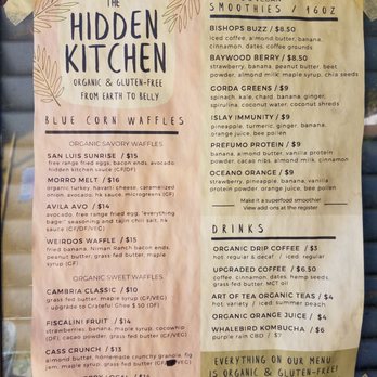 The Hidden Kitchen - Menu - Juice Bars & Smoothies Near Me - Cambria, California The Hidden Kitchen - Menu - Juice Bars & Smoothies Near Me - Cambria, California