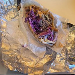 Delicious doner sandwich almost done Delicious doner sandwich almost done