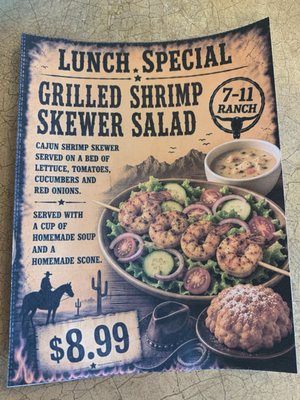 Menu photo 1 7-11 Ranch Restaurant Vernal, UT