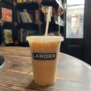 Larder At Emma - Iced Lavender latte - Grocery Near Me - San Antonio, Texas Larder At Emma - Iced Lavender latte - Grocery Near Me - San Antonio, Texas