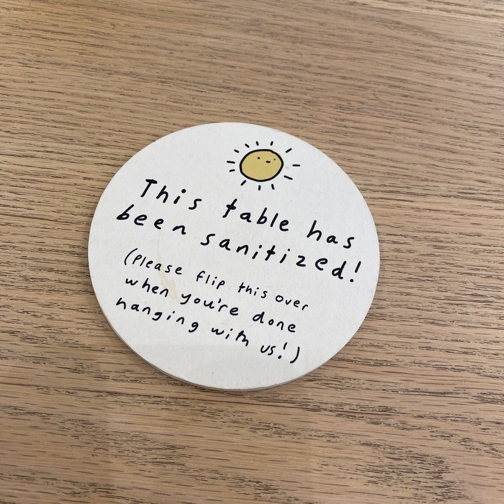 Table label