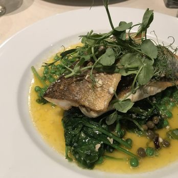 Gandolfi Fish To Go - Pan seared Sea Bass with greens. - Seafood Near Me - Glasgow, GLG