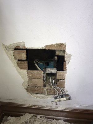 Service Repair for Burnt wiring - Arrived to this service call to find burnt wiring caused by faulty wiring