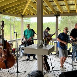 Good Luck Cellars - CityFarm Band performing on the porch  during Oyster Crawl weekend