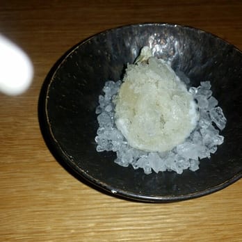 Commis - Pacific oyster with young ginger and frozen. pear cider - New American Near Me - Oakland, California Commis - Pacific oyster with young ginger and frozen. pear cider - New American Near Me - Oakland, California