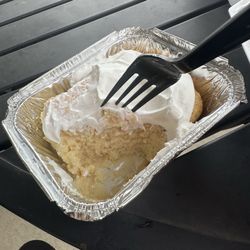 Los Ortega's Pupuseria - Tres leche without the fruit topping (strawberry or pineapple)