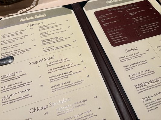 Menu photo 1 Chicago Steakhouse Robinsonville, MS